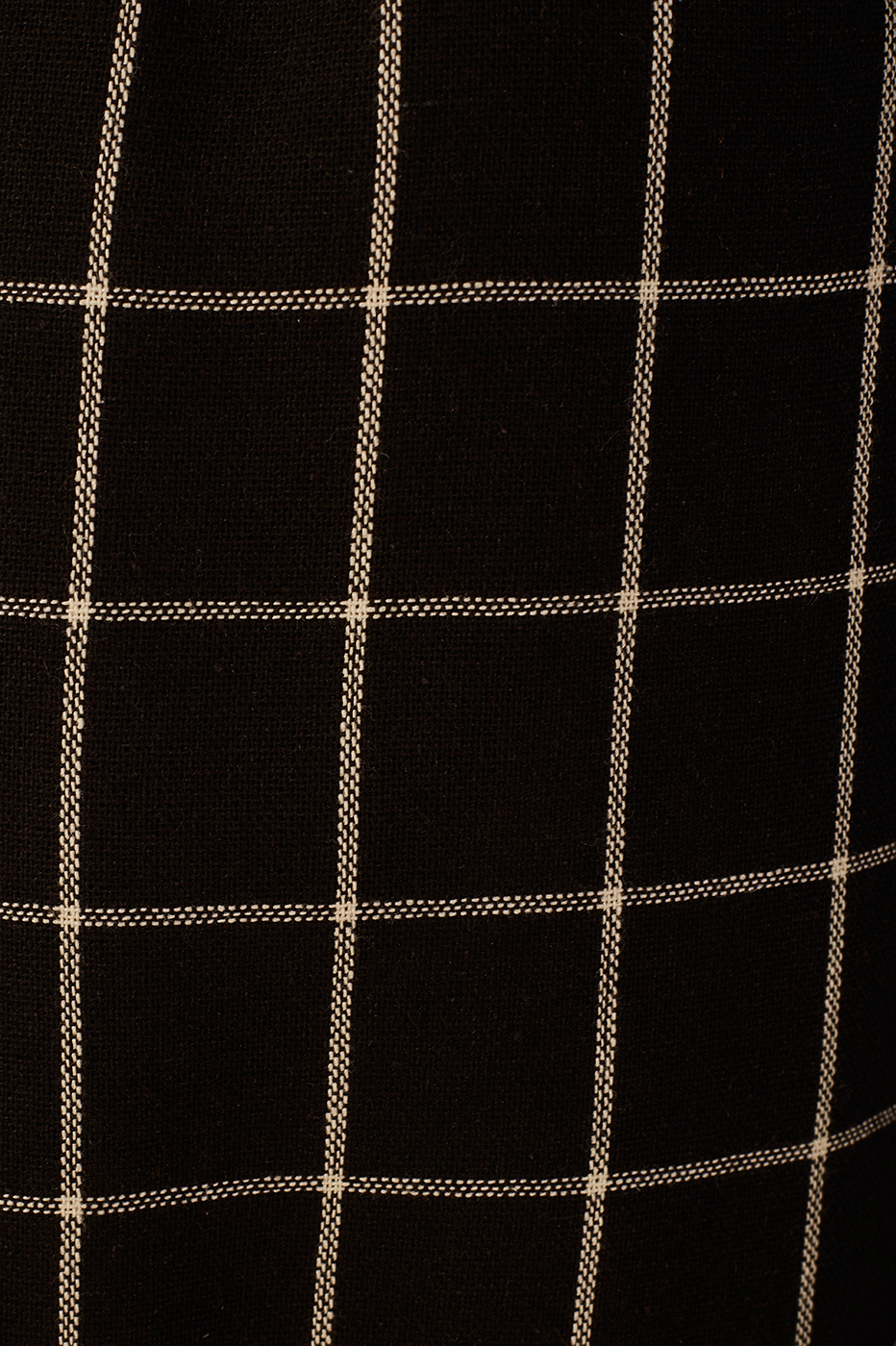 Black Pinstripe V Neck Side Pockets Linen Pants_6