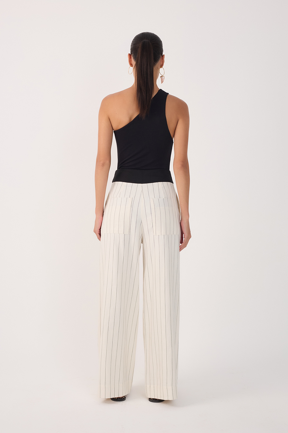 Off-White Stripes Belted Wide-Leg Pants_5