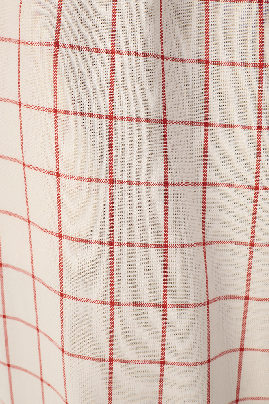 Off-White Plaid Linen Carrot Pants
