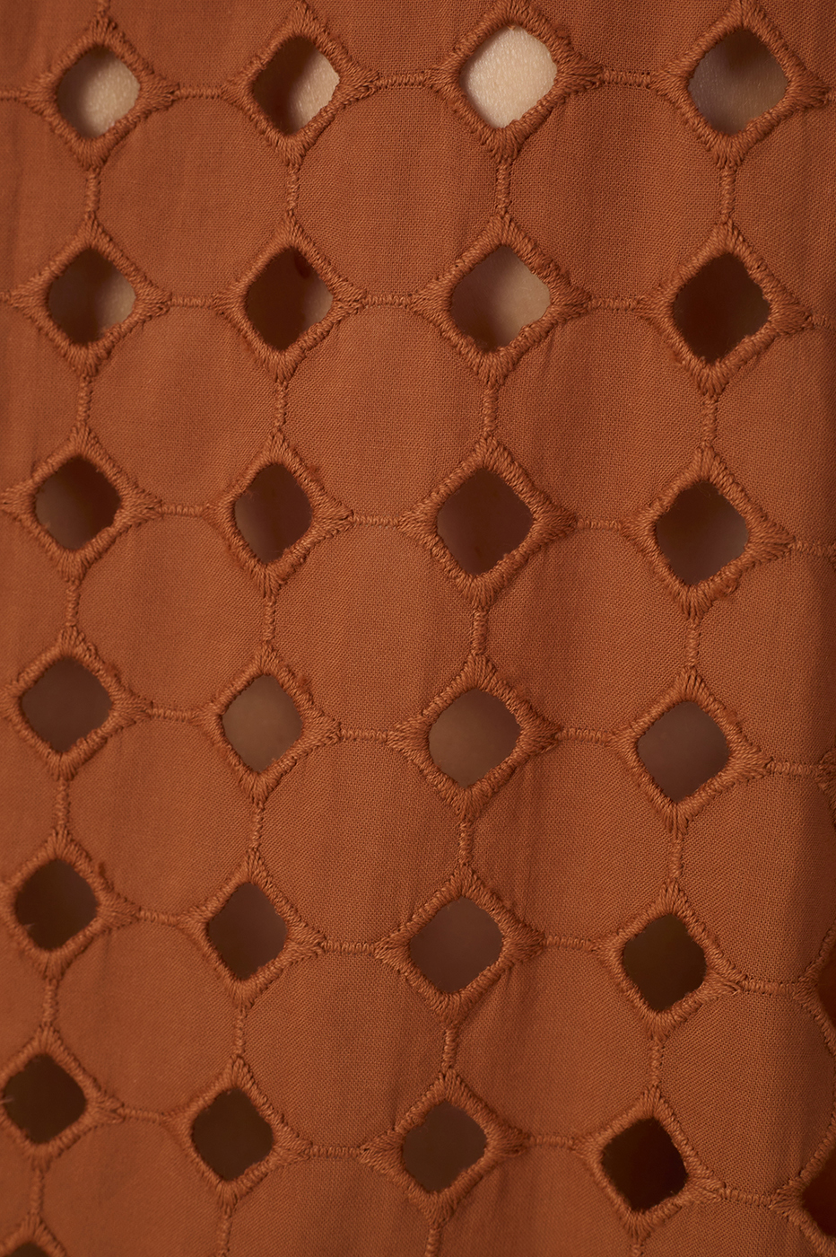 Brown Lace Lined Cargo Pockets Pants_8