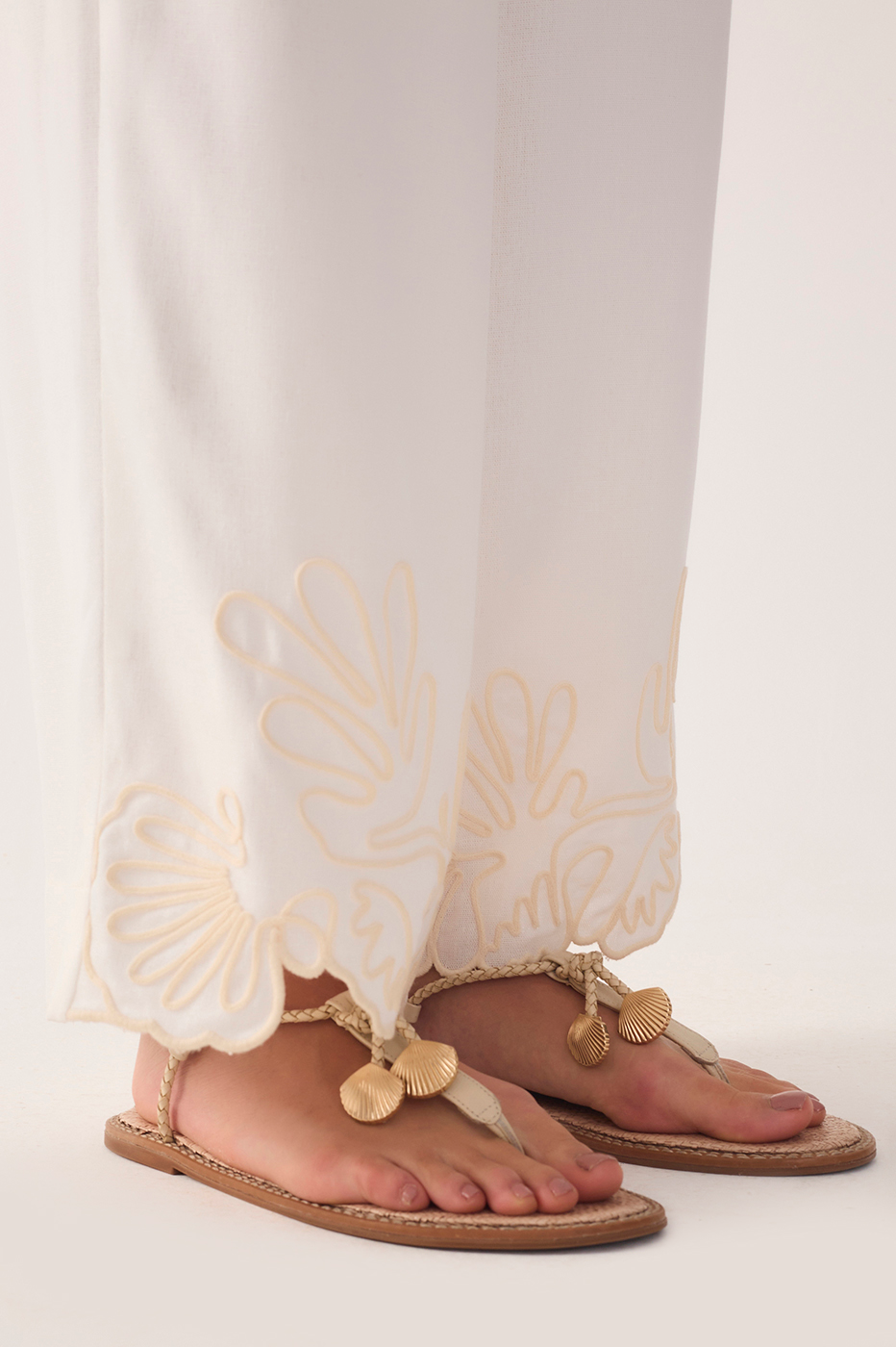 Embroidered Linen Bar Pants_6