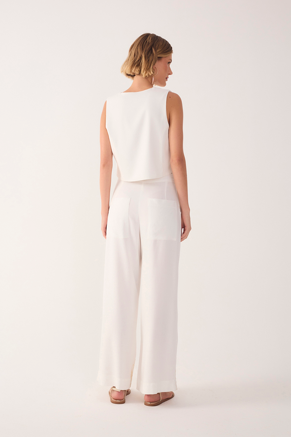 Embroidered Linen Bar Pants_7