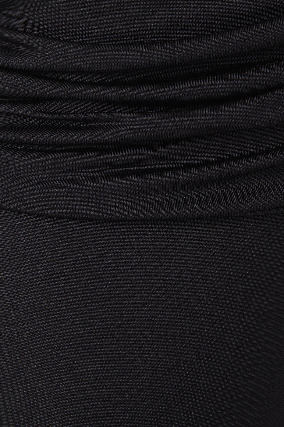 Black Ruched Jersey Pants_7