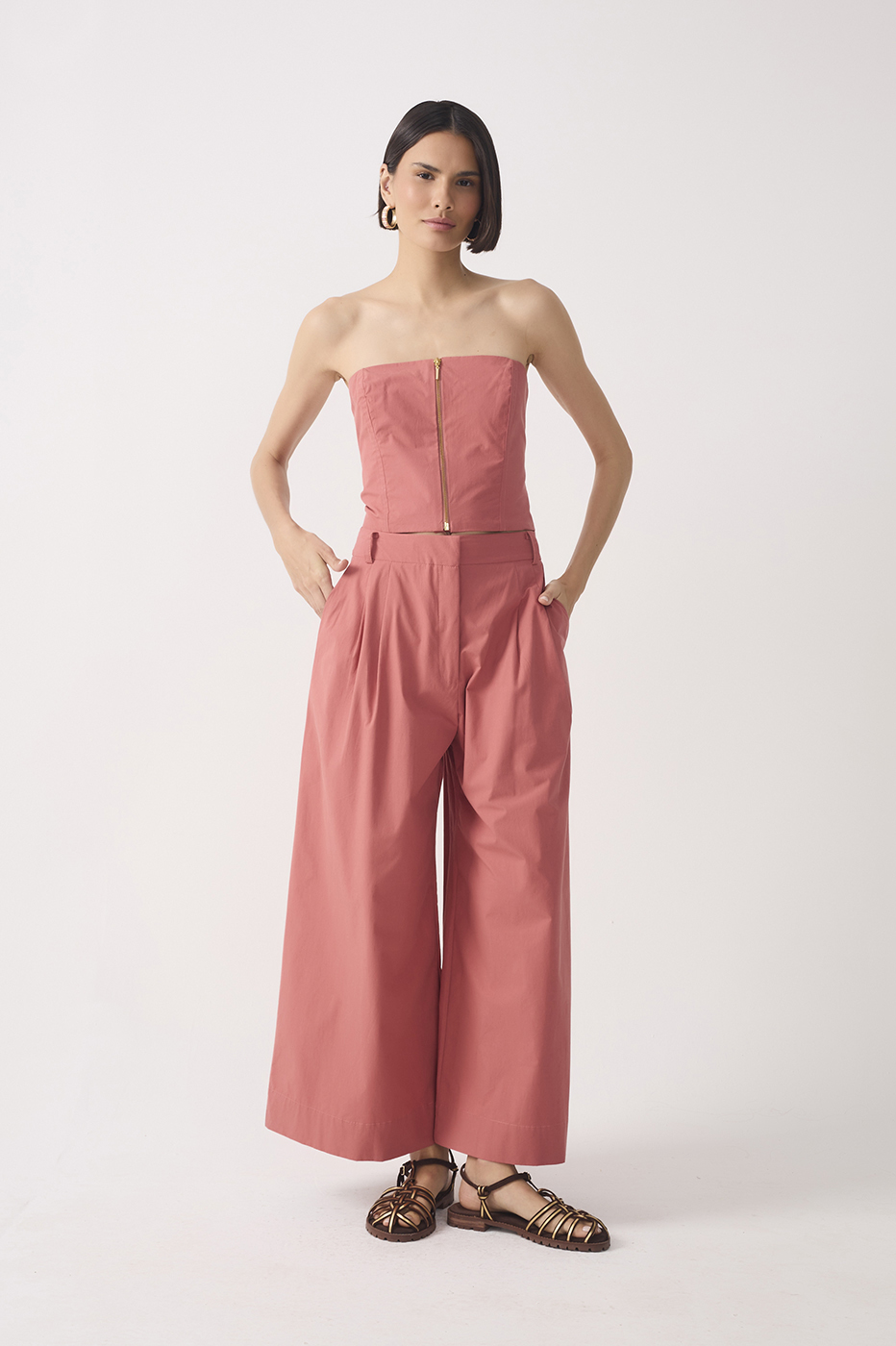 Pockets Wide-Leg Linen Pantacourt Pants_2