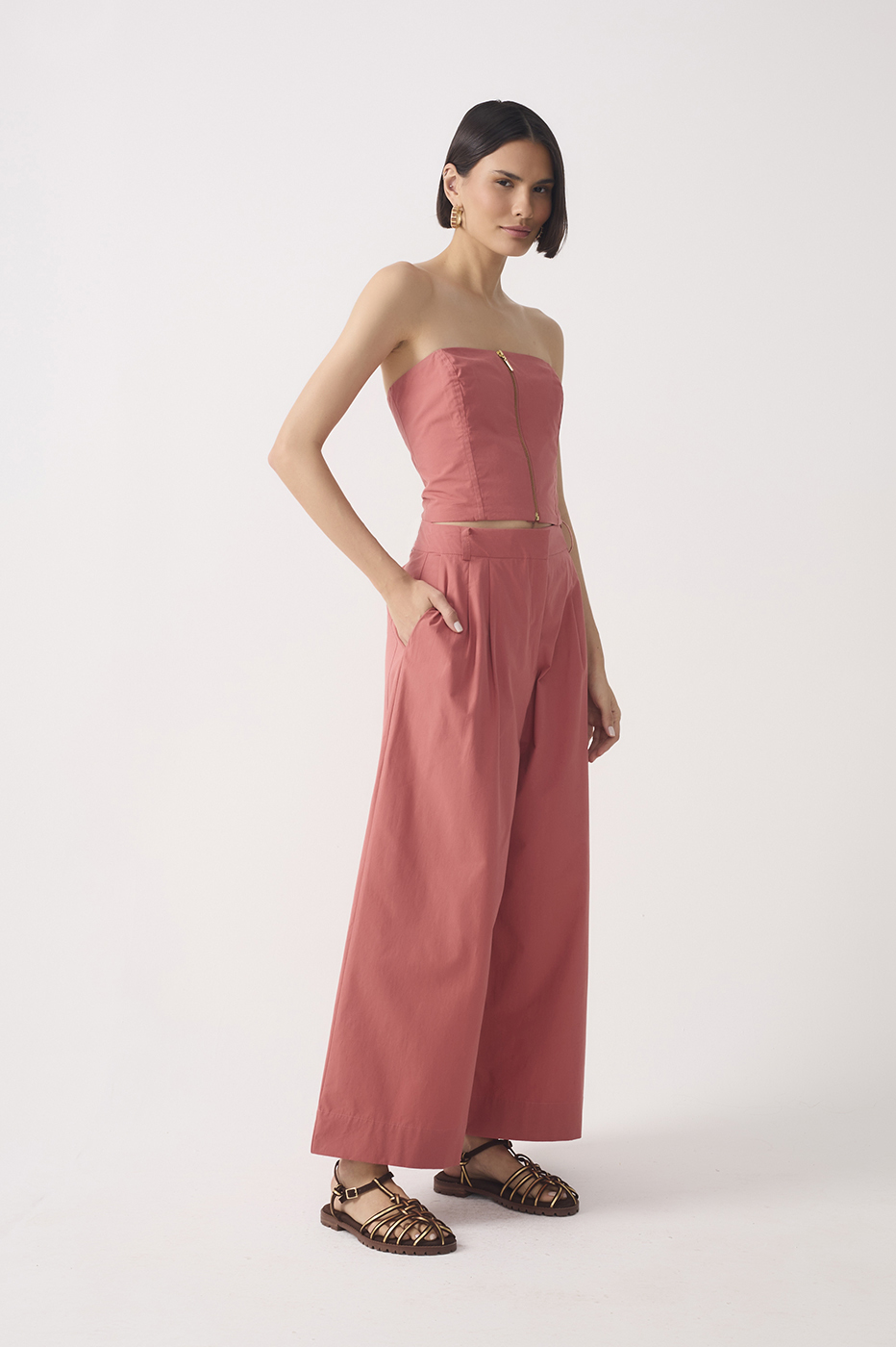 Pockets Wide-Leg Linen Pantacourt Pants_3
