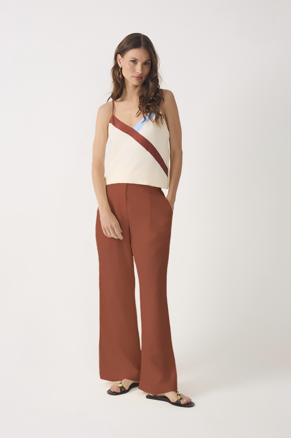 Pockets Straight Leg Pants_2