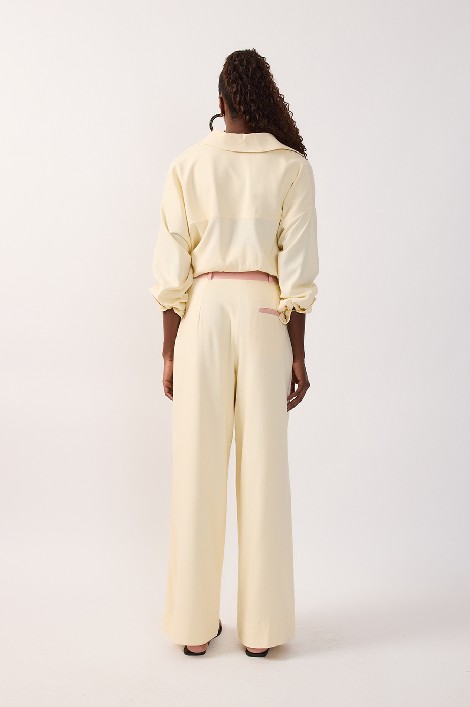 Off-White Bicolor Belt Loops Linen Pants_6