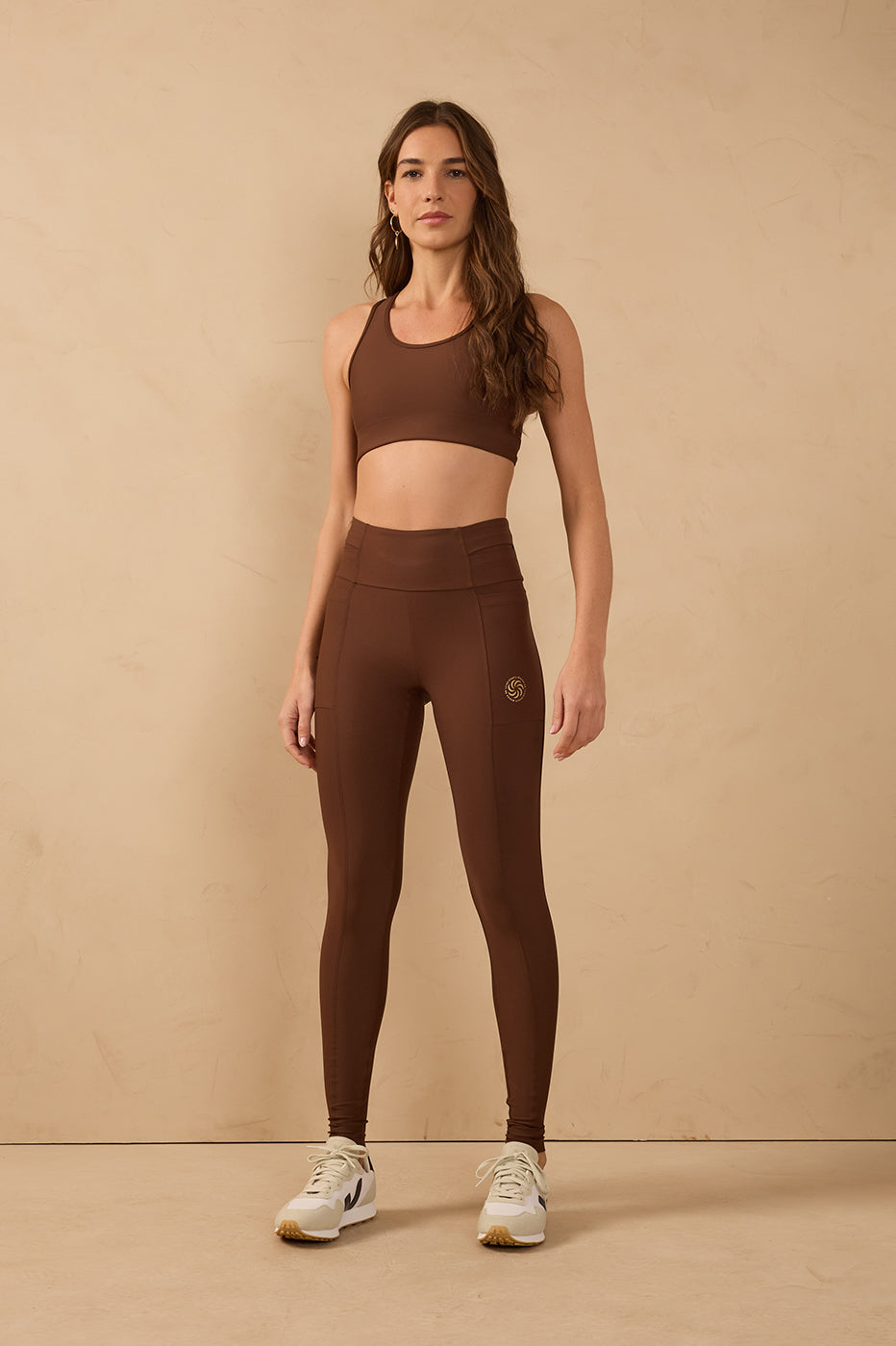 Brown High-Waist Workout Leggings_1