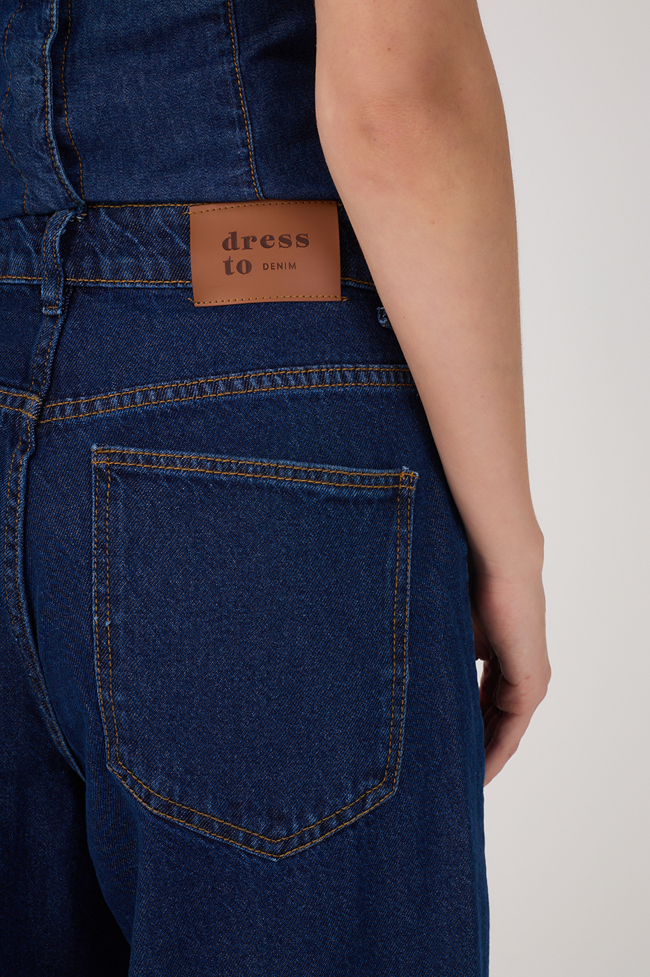 Denim Pockets Straight Pants_5