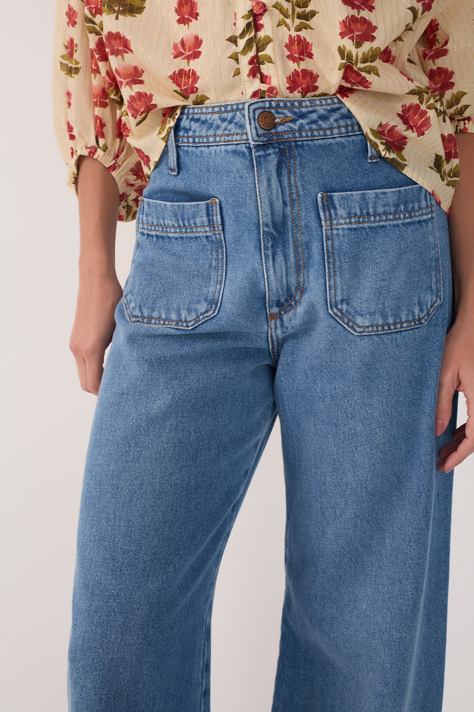 Vintage Denim Pocket Pants