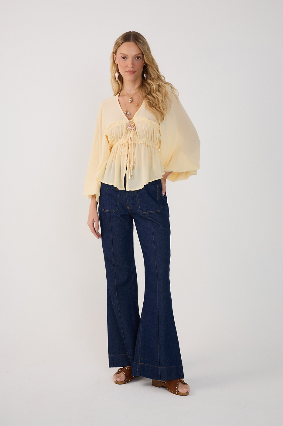 Flared Denim Pocket Pants_2