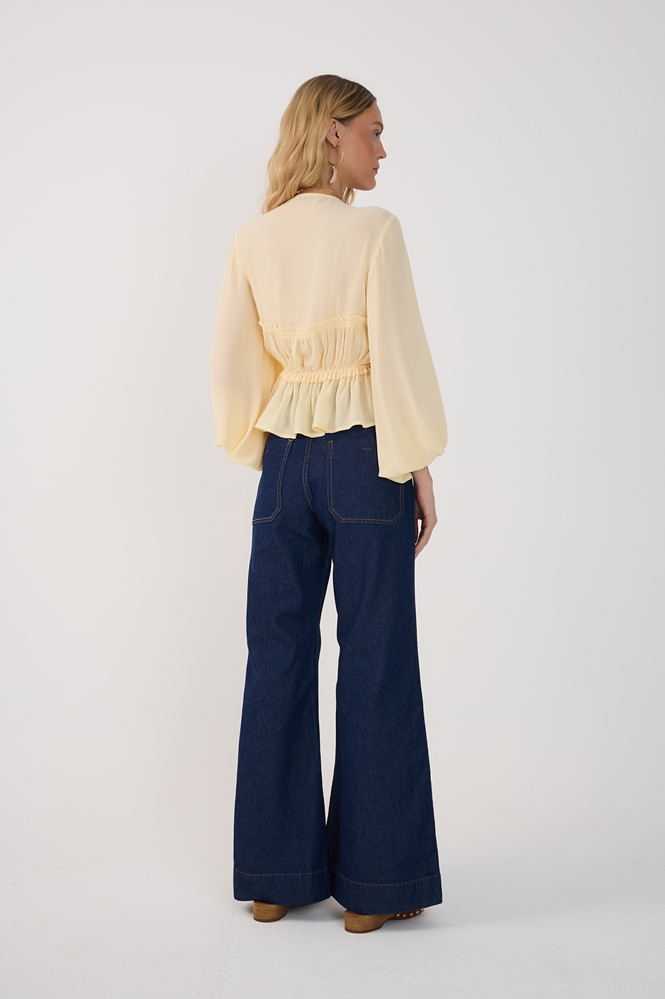 Flared Denim Pocket Pants_7