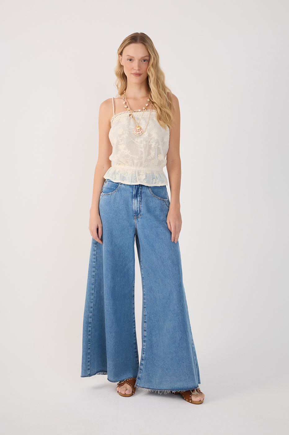 Denim Pockets Palazzo Pants_2