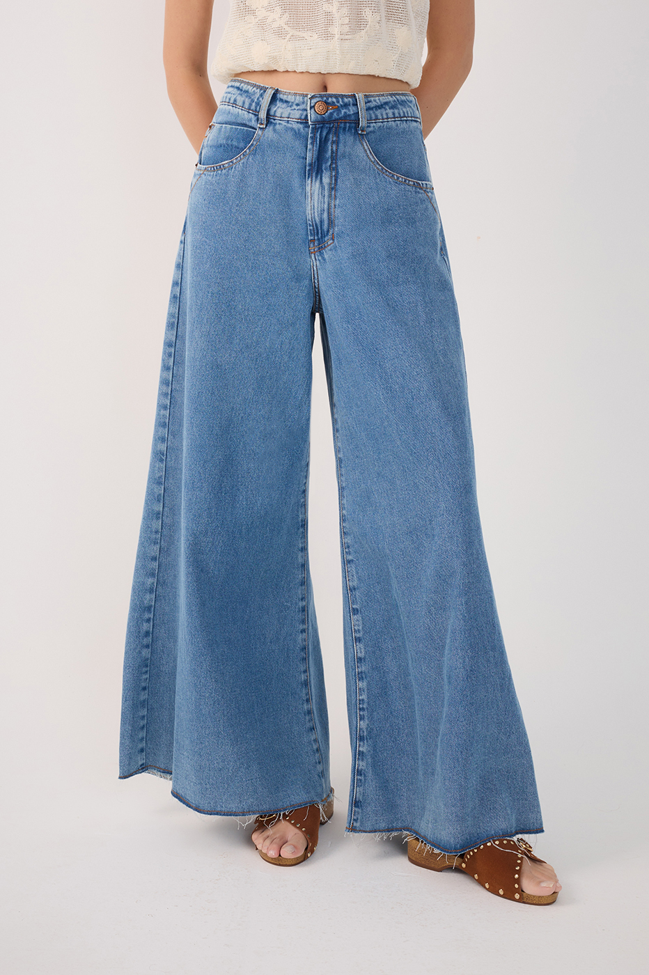 Denim Pockets Palazzo Pants_3