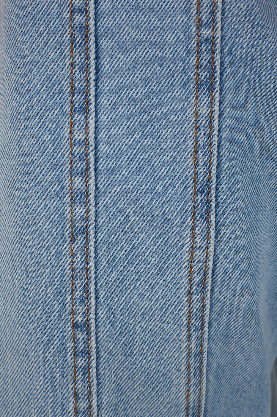Light Denim Seam Details Flared Pants