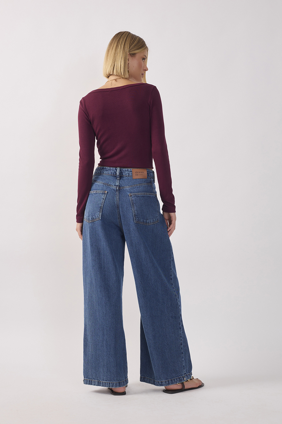 Denim Pleats Adjustable Hem Barrel Pants_7