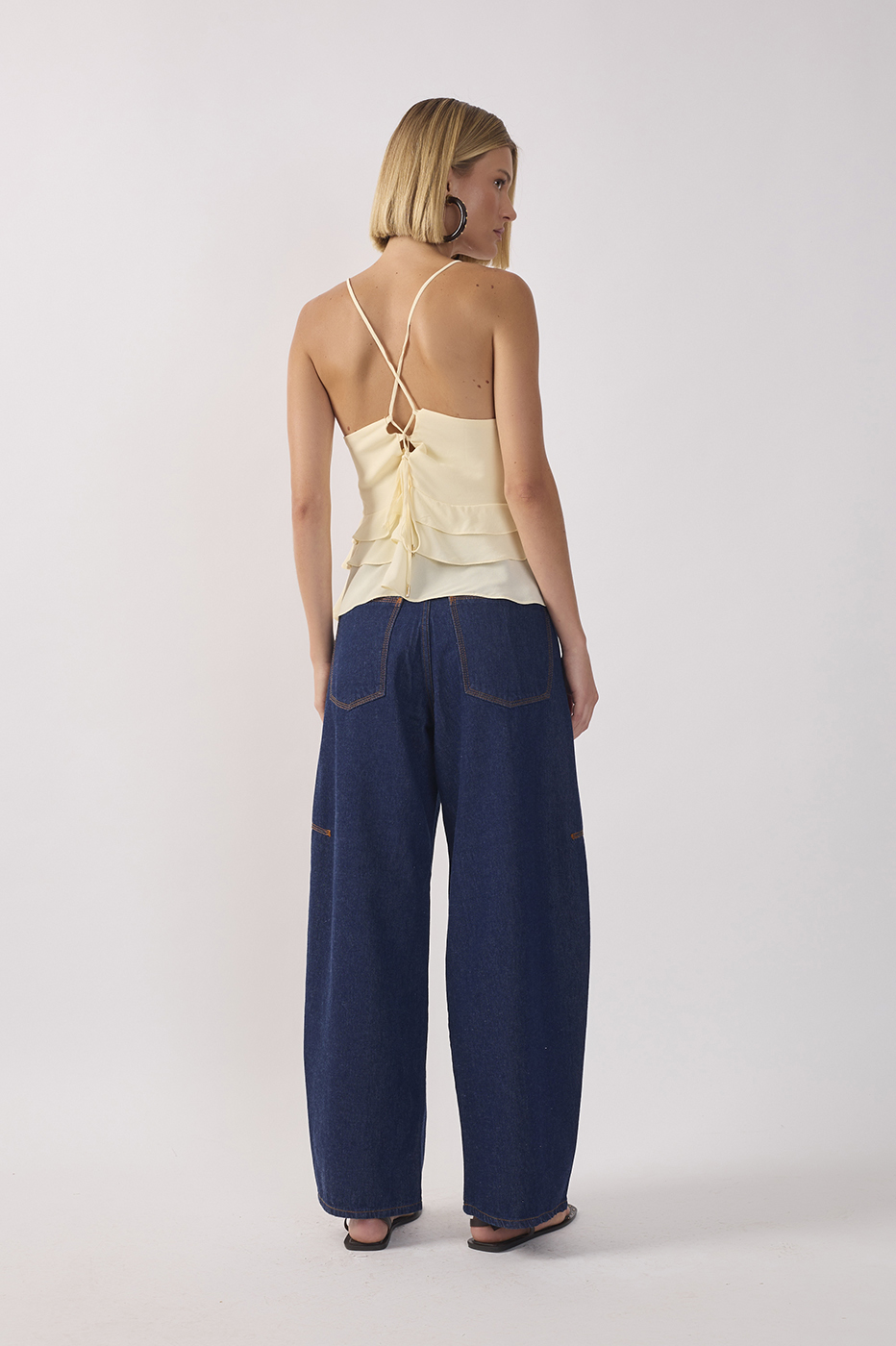Denim Pockets Seam Detail Pants_6