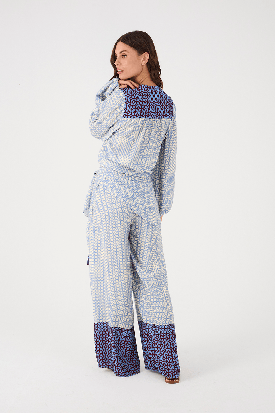 Off-White Ladrilho Side Ties Wrap Pants
