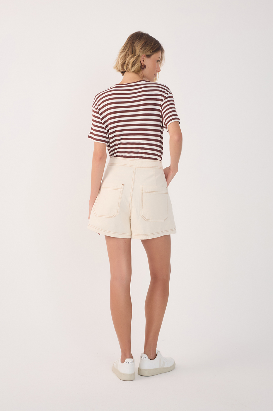 Off-White Buttoned Twill Skorts_5