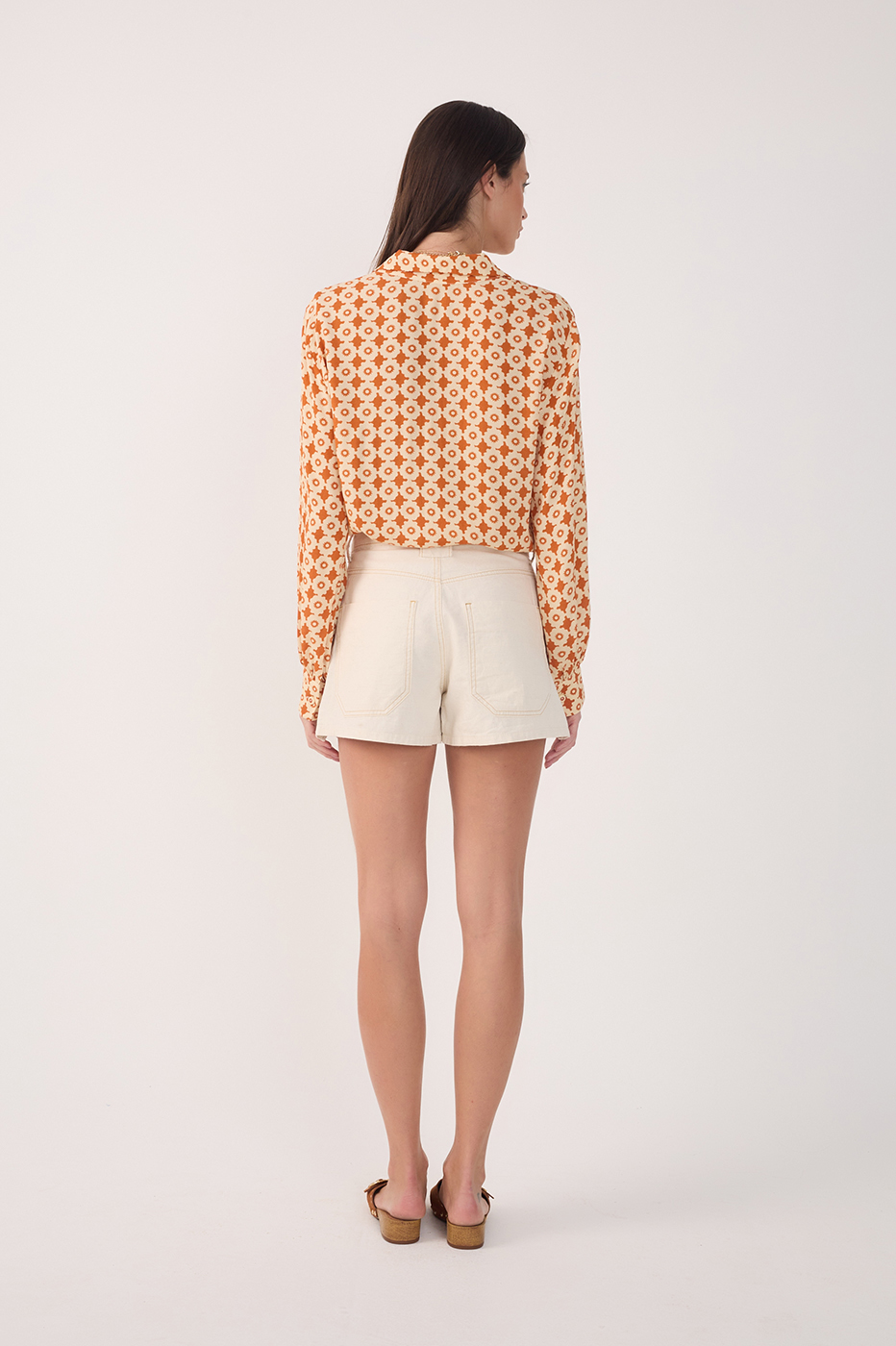 Off-White Pockets Belt Loops Twill Shorts