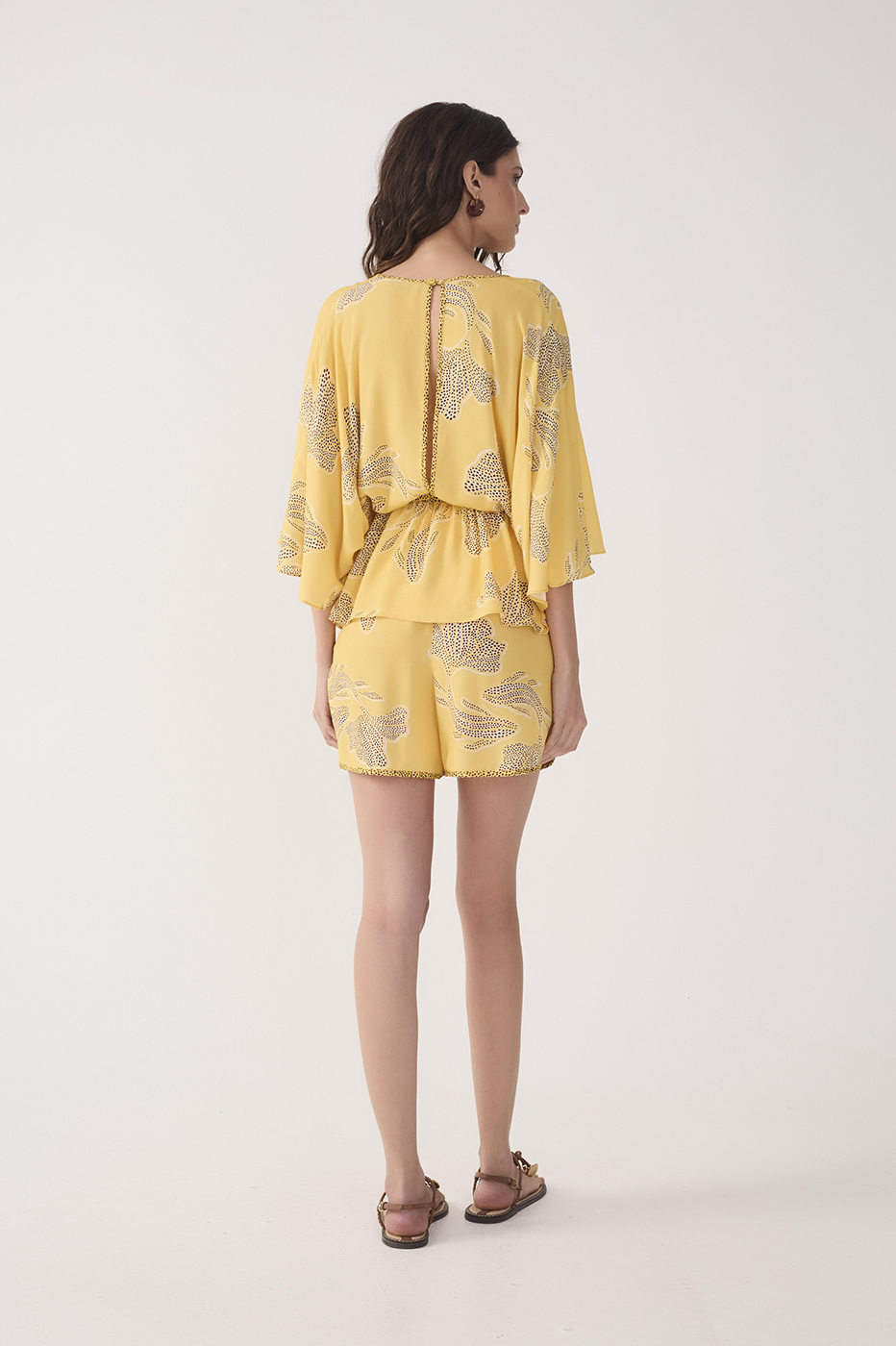 Yellow Laguna Drawstring Shorts_5
