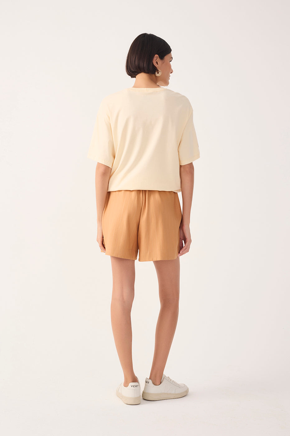 Brown Risca de Giz Drawstring Shorts_5