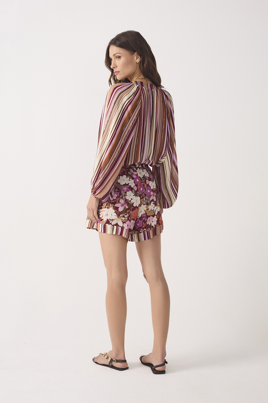 Mixed Lurex Drawstring Shorts_5