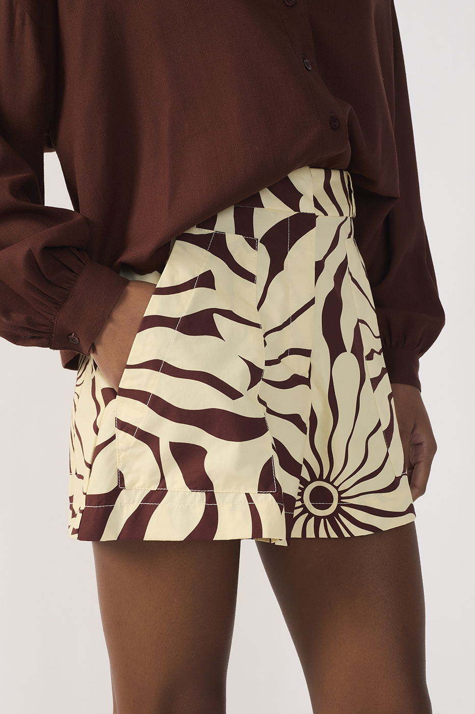 Alvorecer Print Cotton Shorts_5