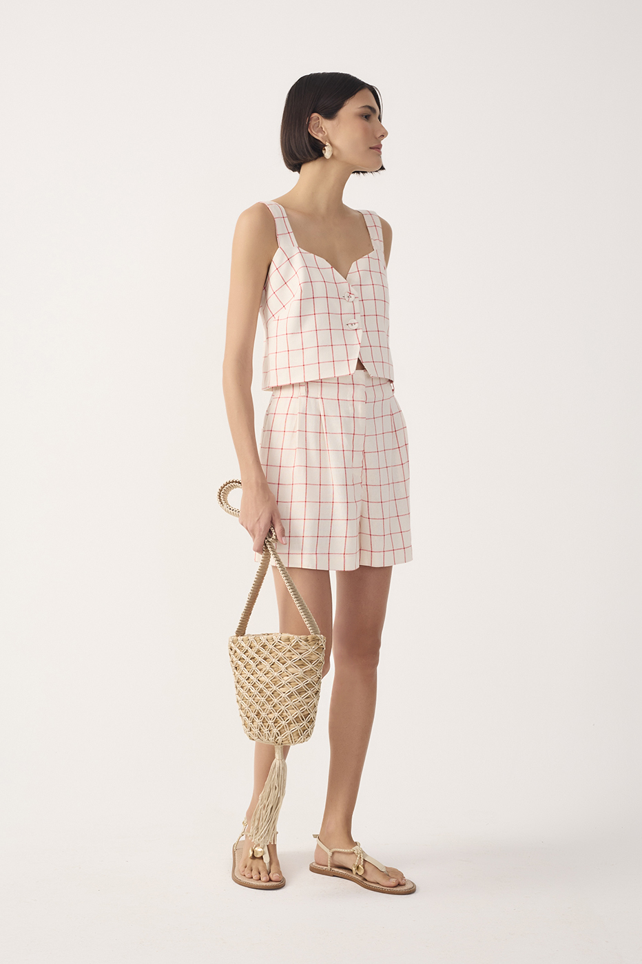 Plaid Linen Shorts_2