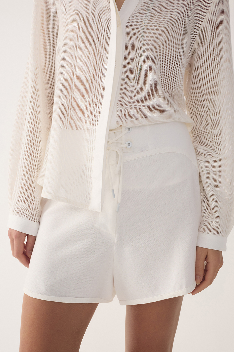 Linen Shorts with Canvas_4