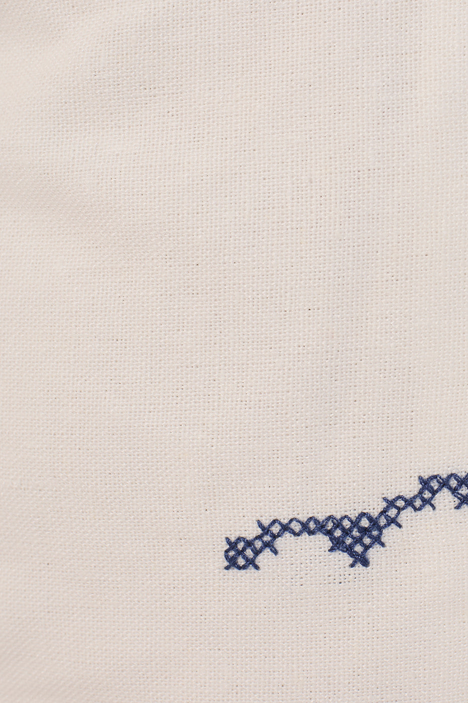 Embroidered Coconut Linen Shorts