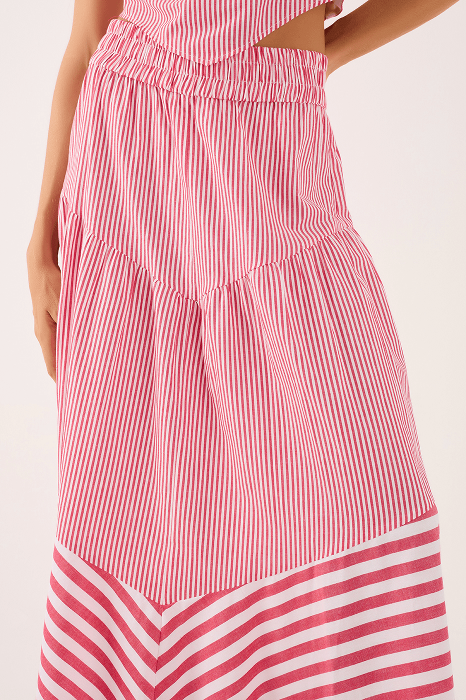Cropped Striped Skirt