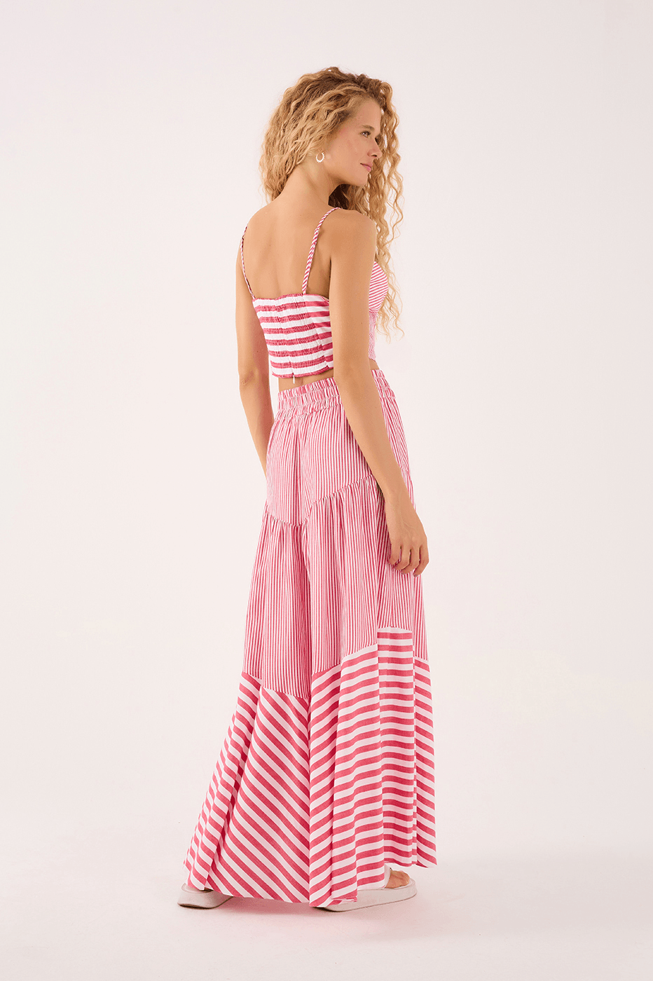 Cropped Striped Skirt