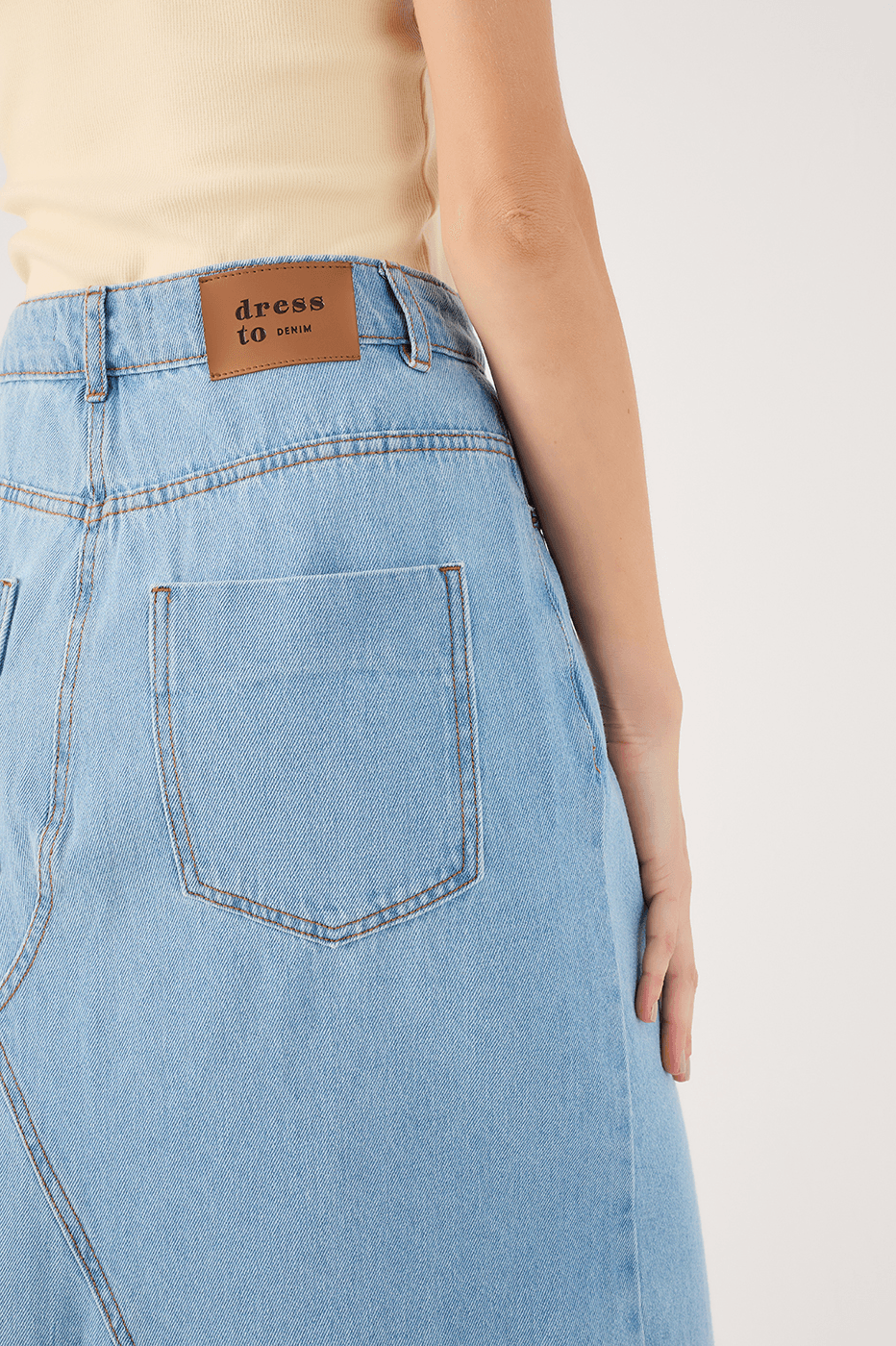 Denim Slit Skirt
