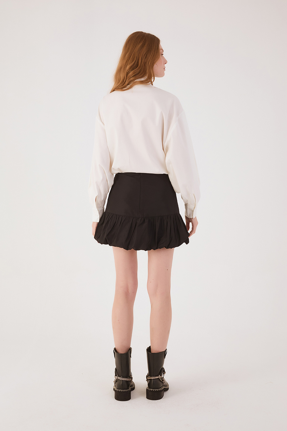 Black Baloon Mini Skirt