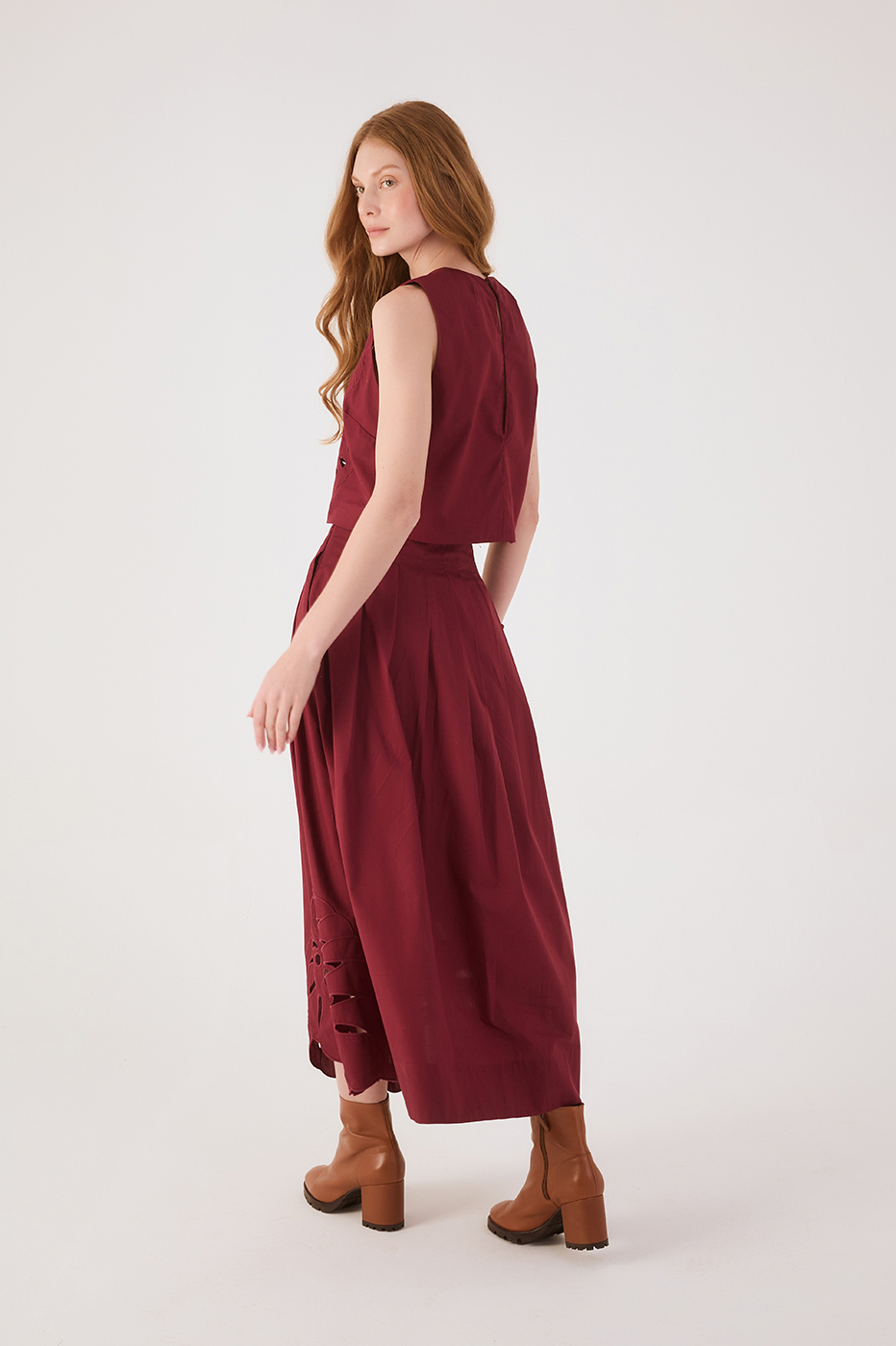 Embroiedered Midi Skirt