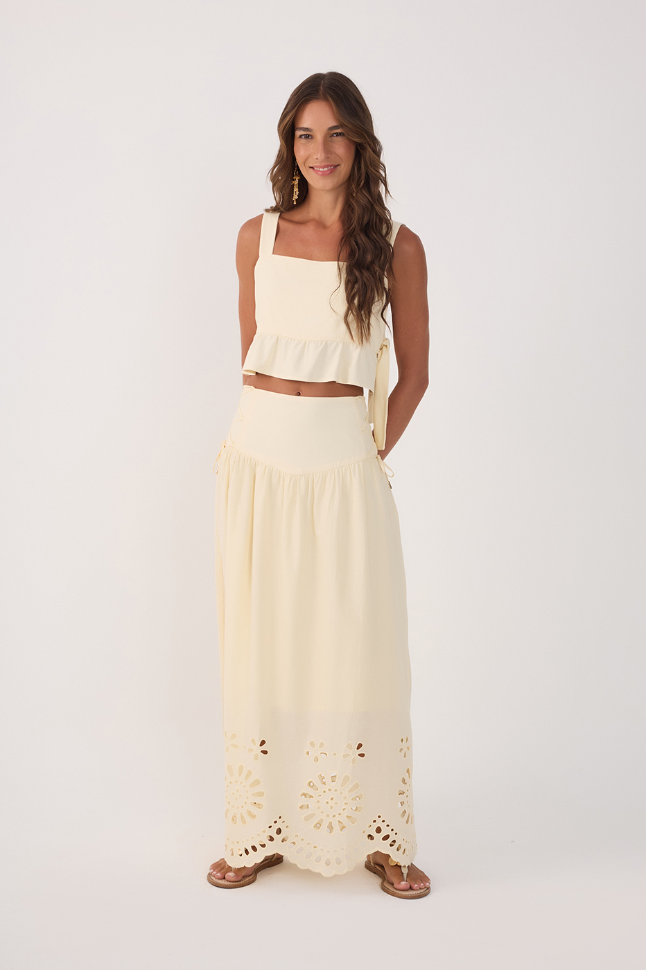 Embroidered Cotton Midi Skirt_2