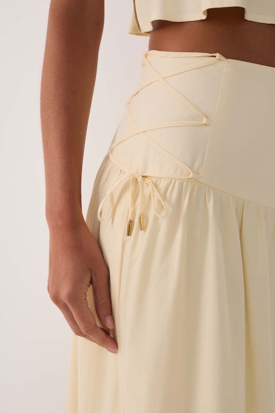 Embroidered Cotton Midi Skirt_4