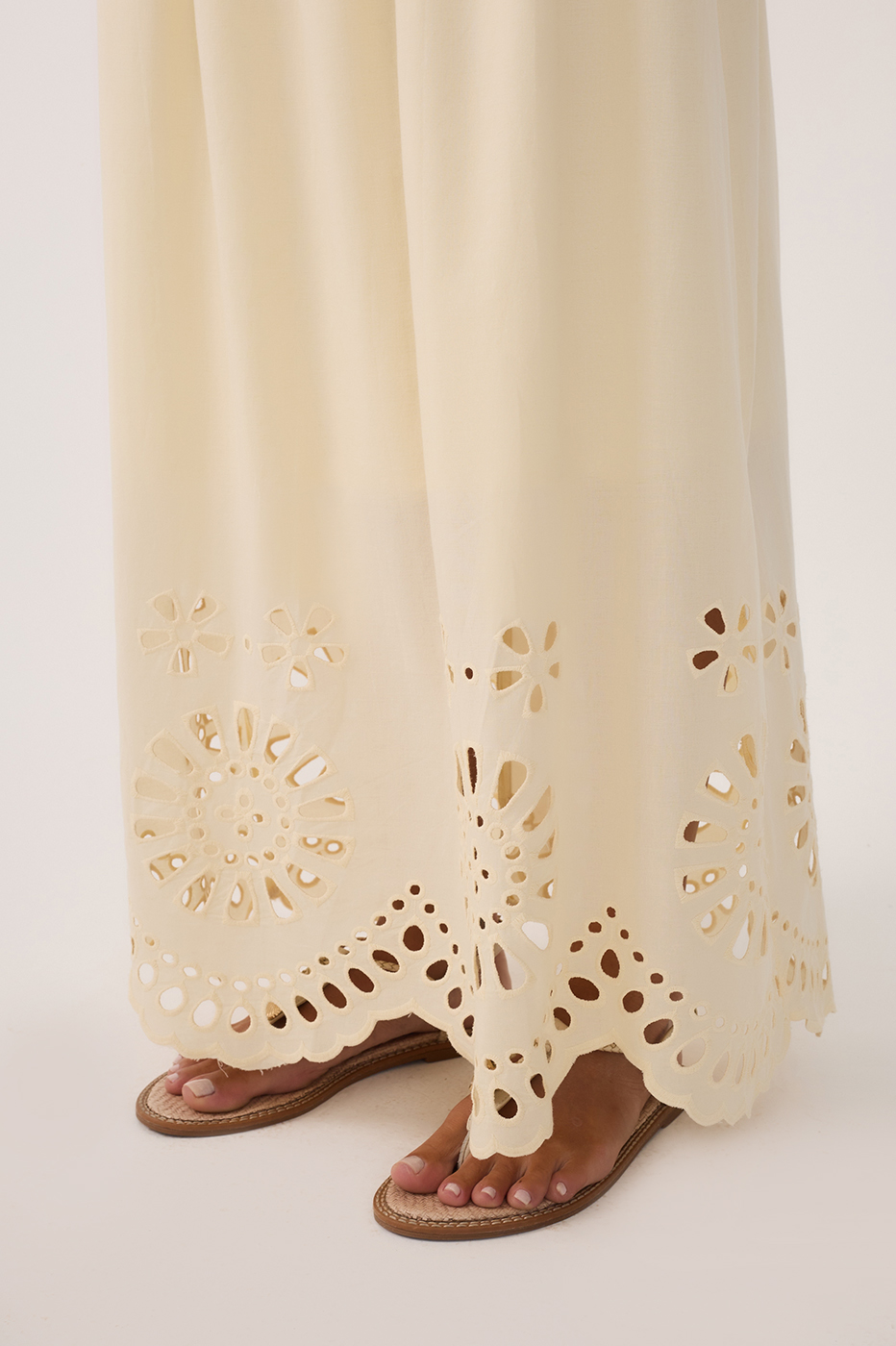 Embroidered Cotton Midi Skirt_5