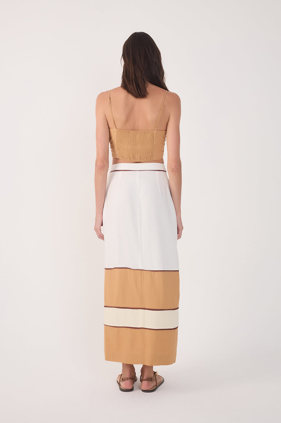 Off-White Side Ties Tiered Midi Skirt_5