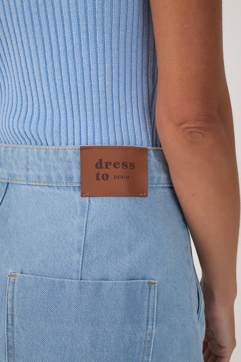 Baby Blue Jeans Tie Skirt_4