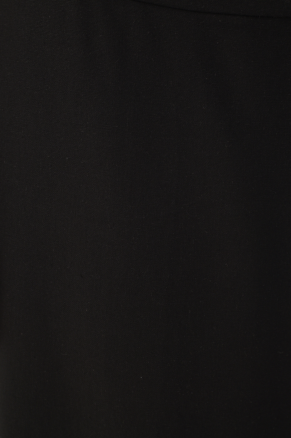 Black Buttoned Front Slit Linen Midi Skirt_6