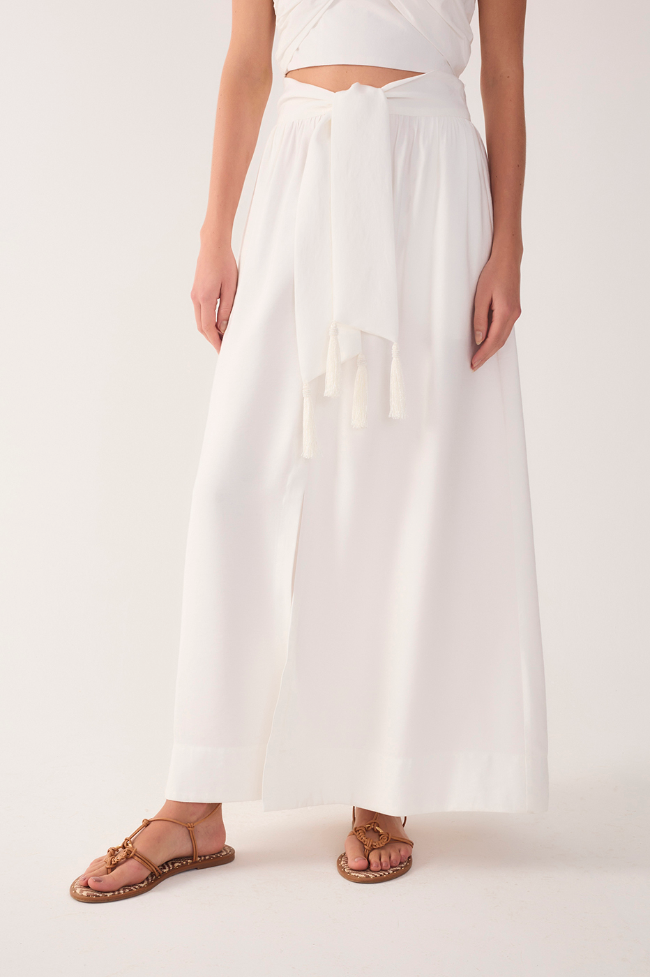 Cropped Tie Waist Skirt_4