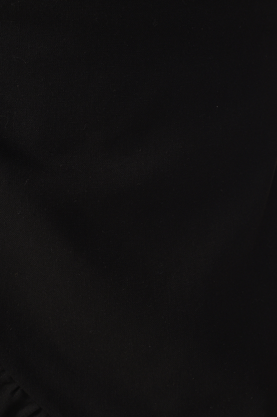 Black Wrap Ruffled Linen Mini Skirt_6