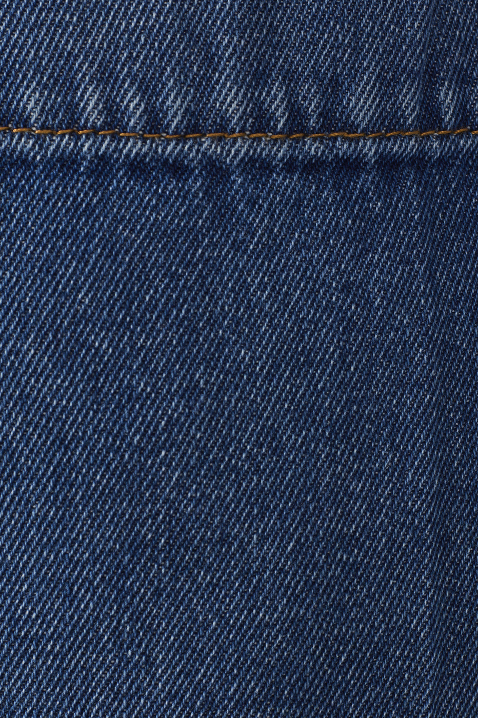 Denim Button-Front Pockets Cotton Skirt_7