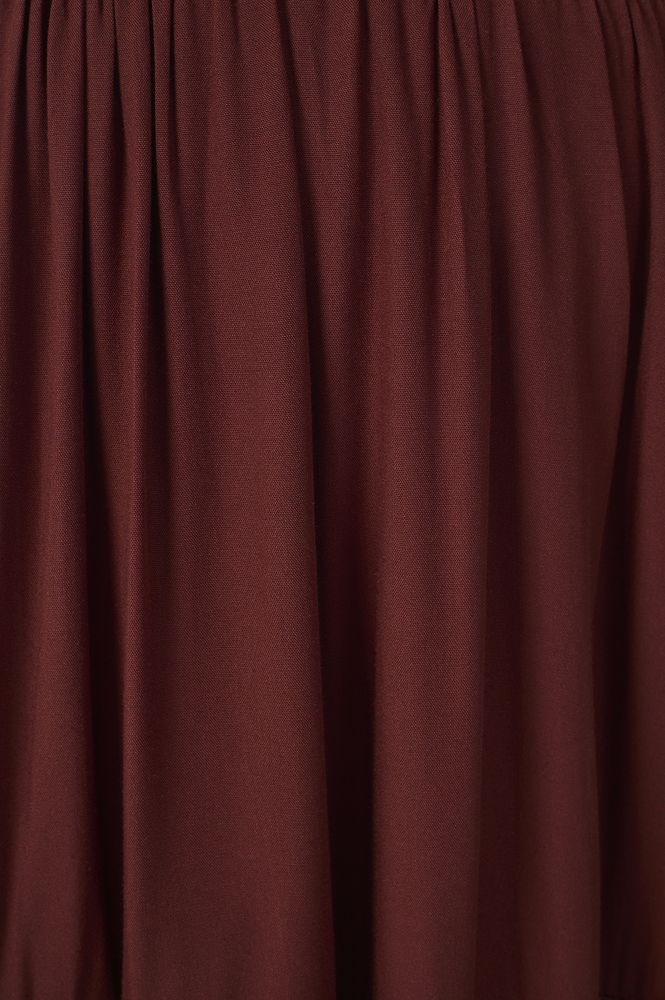 Brown Ruched Tiered Maxi Skirt_8