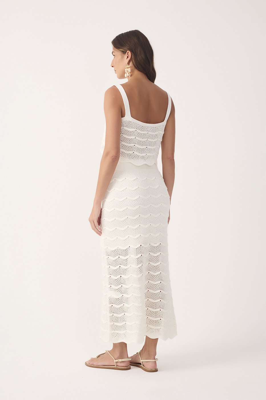 Off-White Waves Knit Midi Skirt