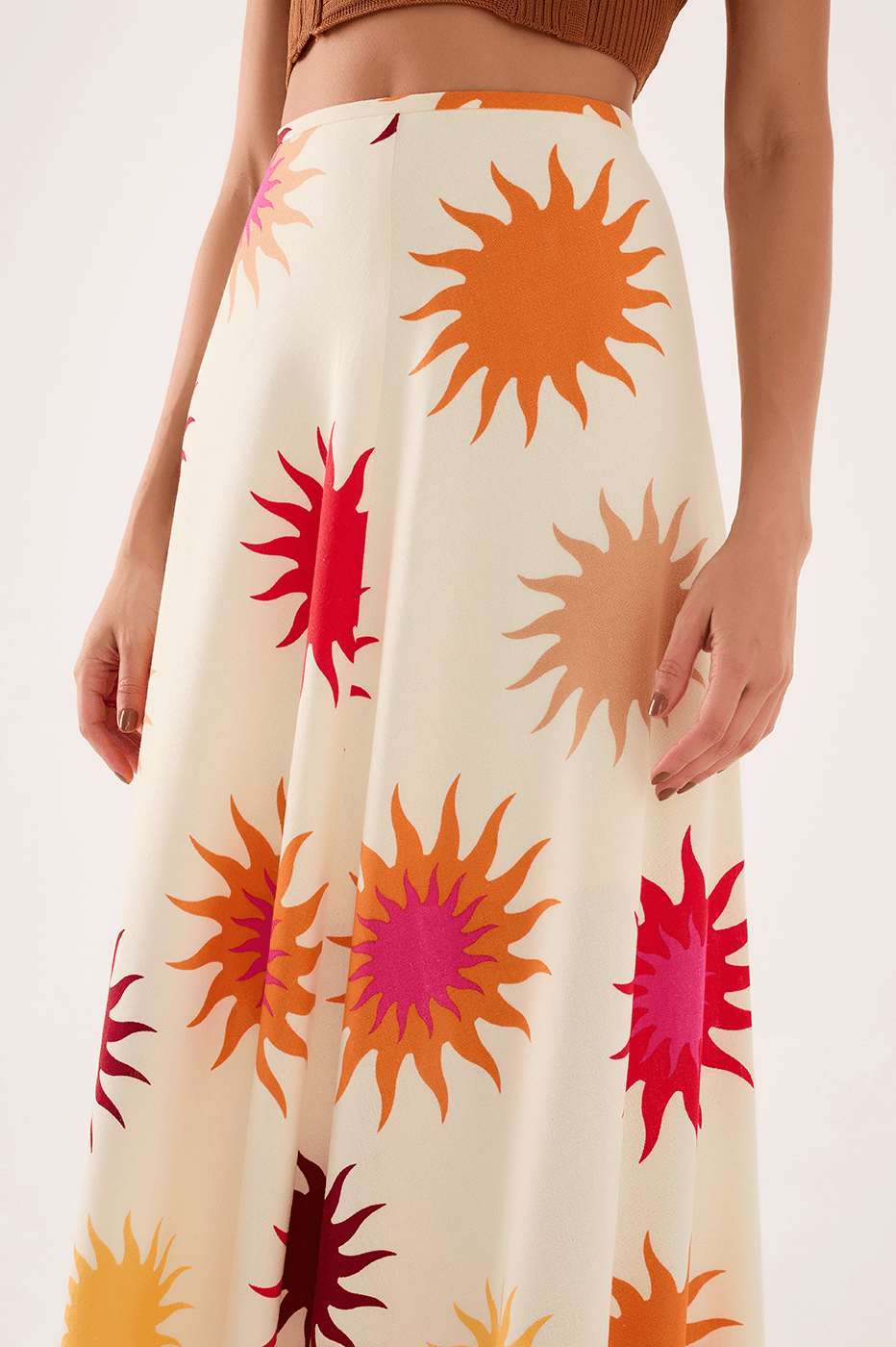 Cali Print Midi Skirt