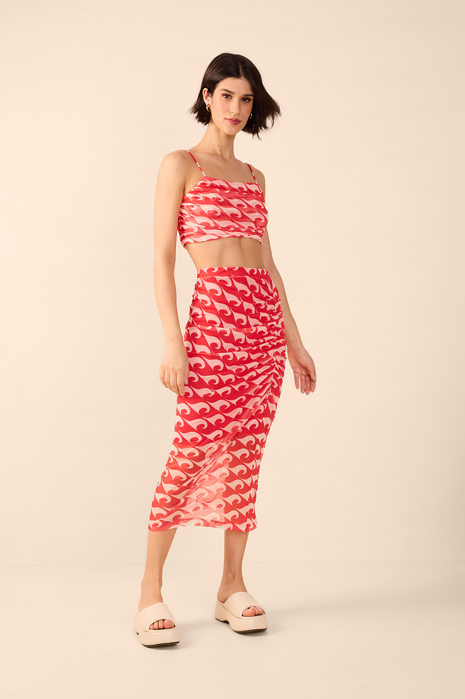 Wave Mesh Midi Skirt_1