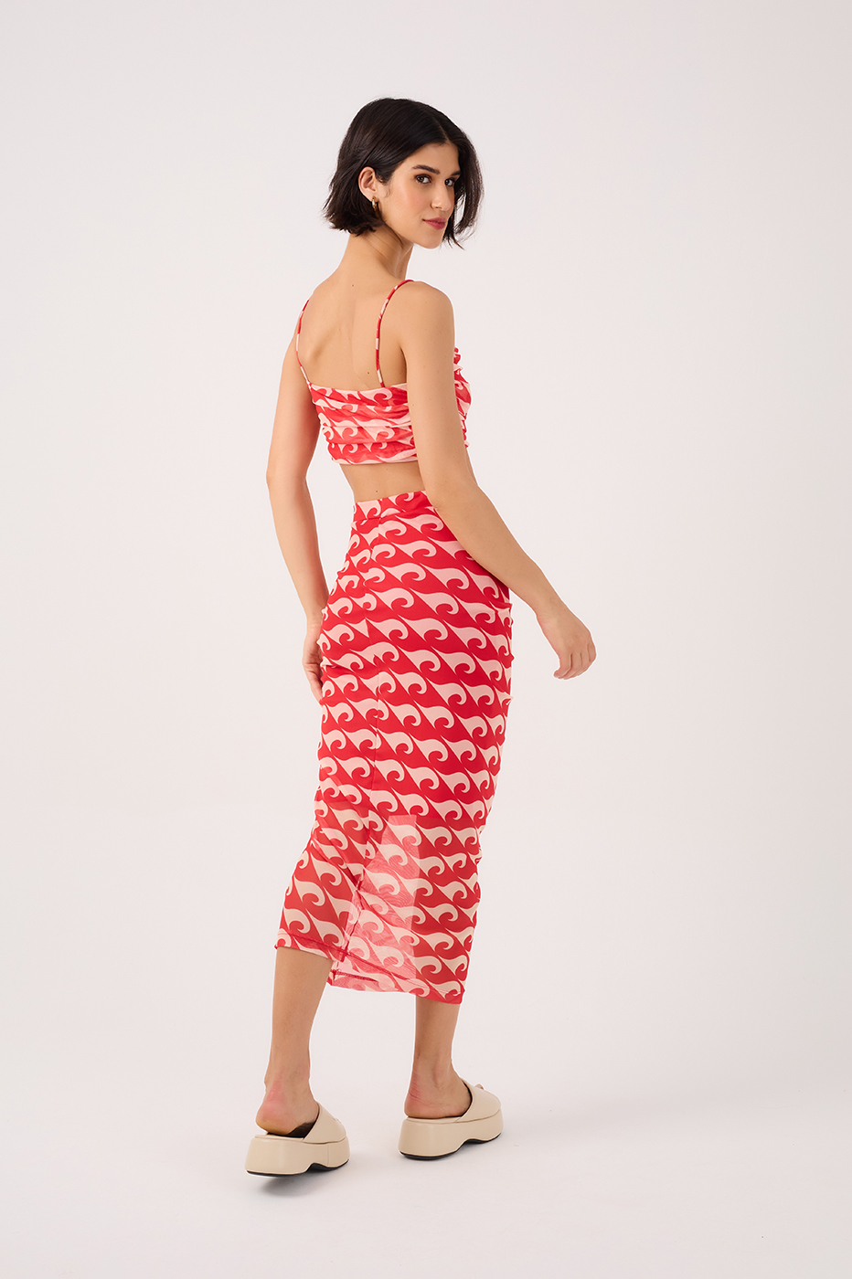 Wave Mesh Midi Skirt_5